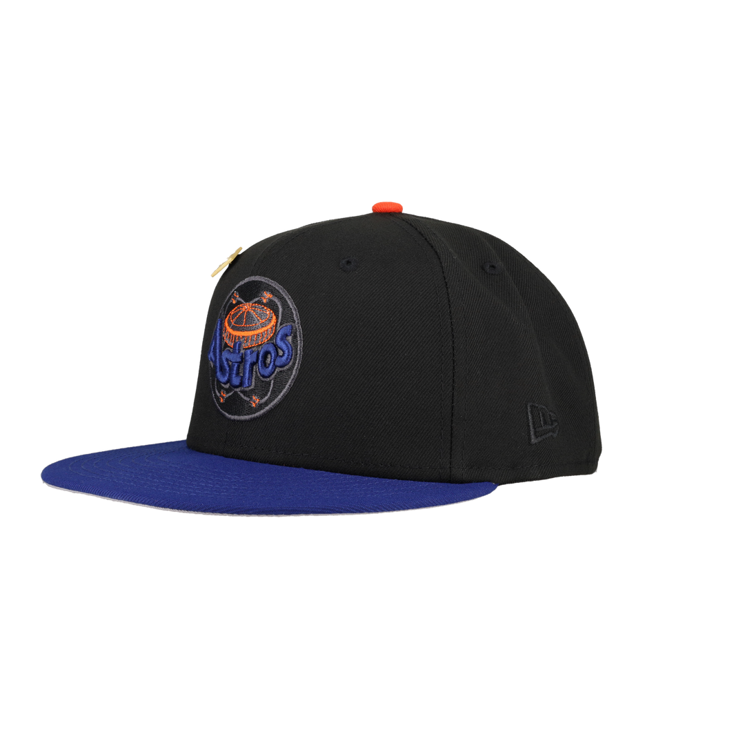 Houston Astros 25th Silver Anniversary Patch Black 59Fifty Fitted Hat