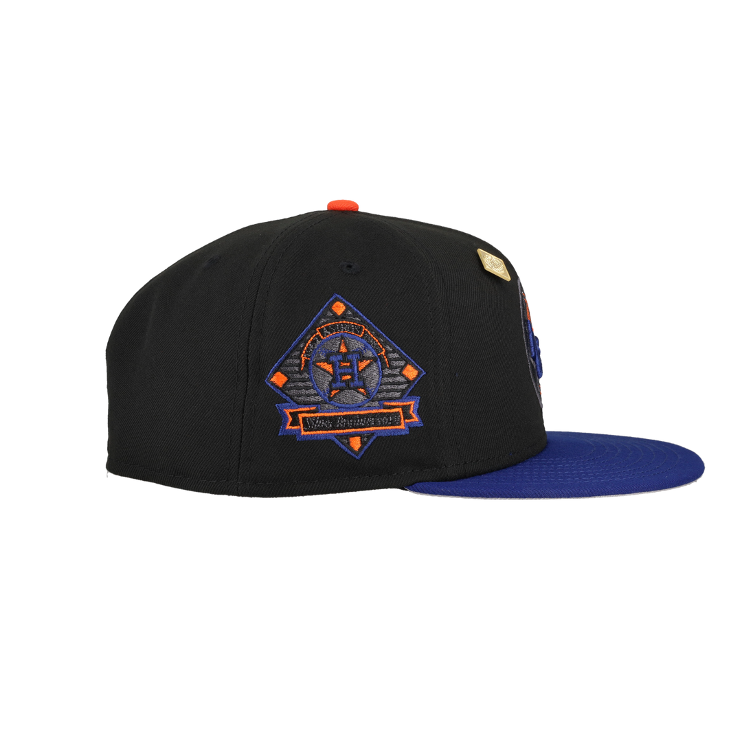 Houston Astros 25th Silver Anniversary Patch Black 59Fifty Fitted Hat