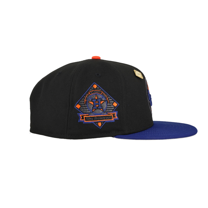 Houston Astros 25th Silver Anniversary Patch Black 59Fifty Fitted Hat