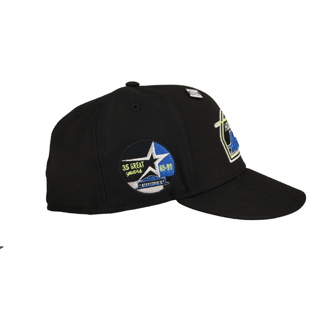 Houston Astros Black 35 Great Years Patch 59Fifty Fitted Hat