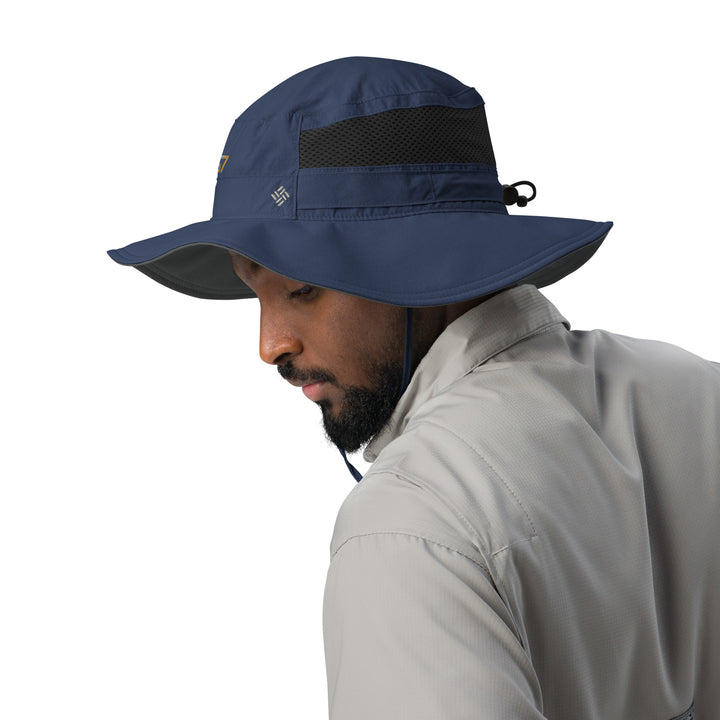 Columbia booney hat with an embroidered S7 logo on the front.