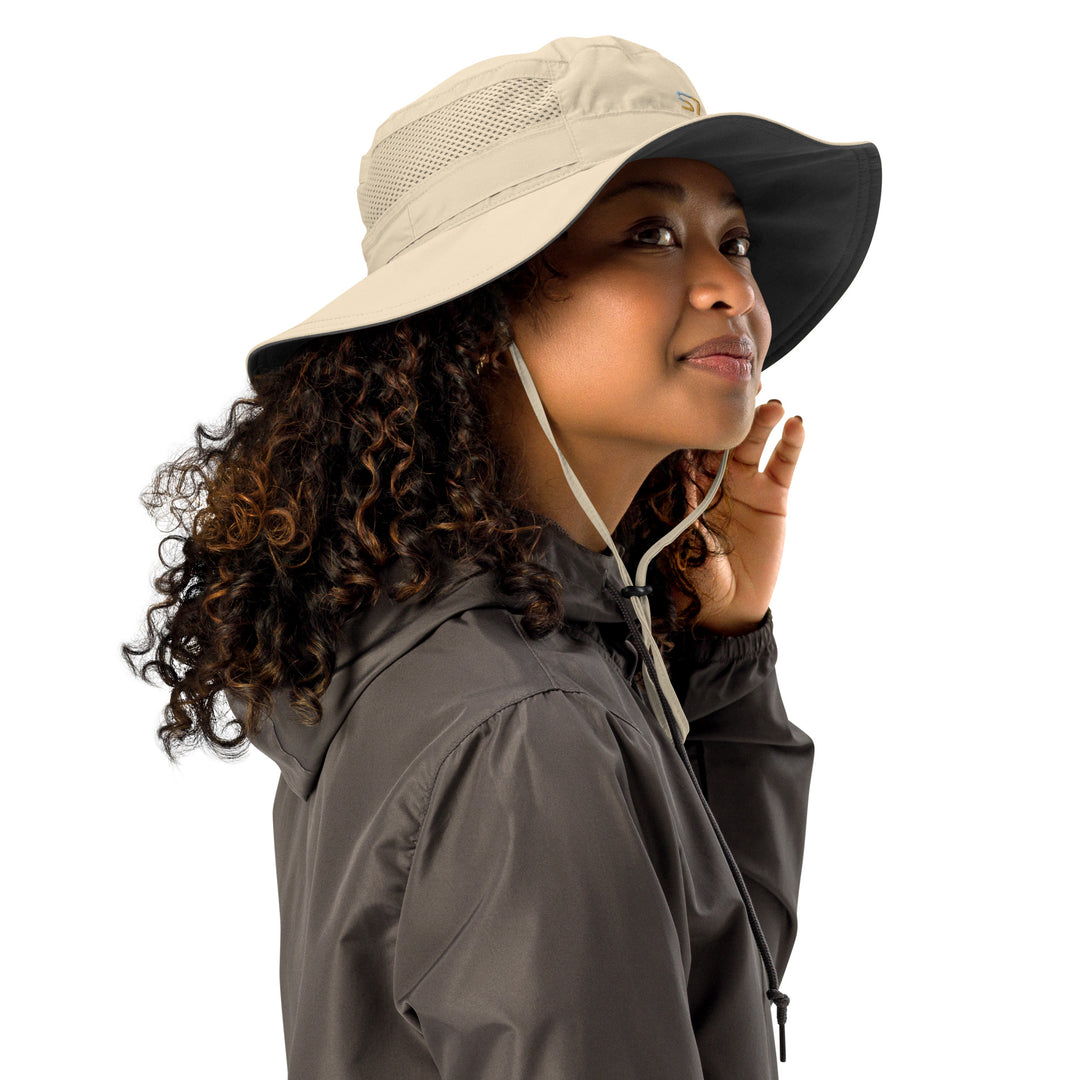 Columbia booney hat with an embroidered S7 logo on the front.