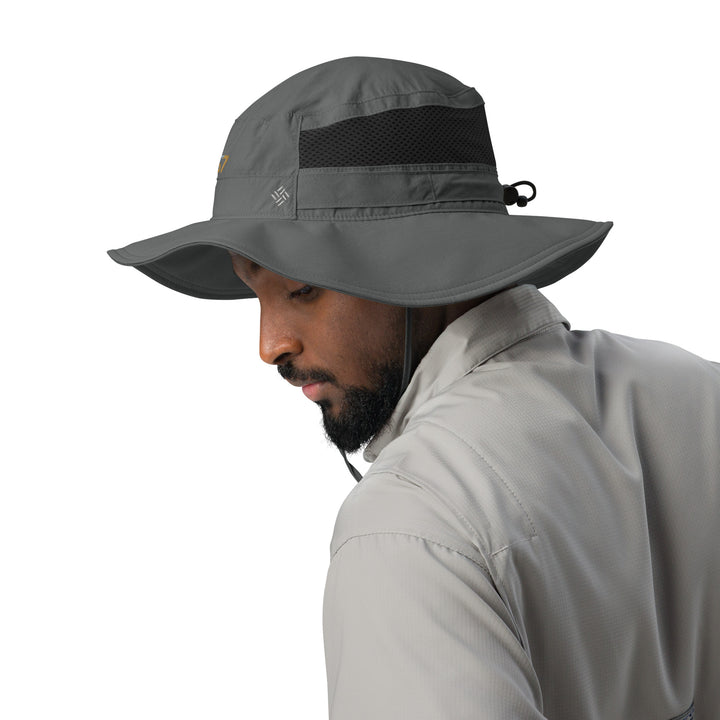 Columbia booney hat with an embroidered S7 logo on the front.