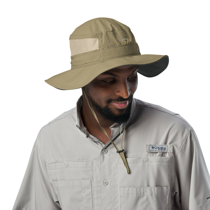 Columbia booney hat with an embroidered S7 logo on the front.