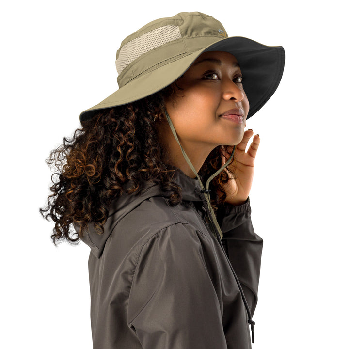 Columbia booney hat with an embroidered S7 logo on the front.