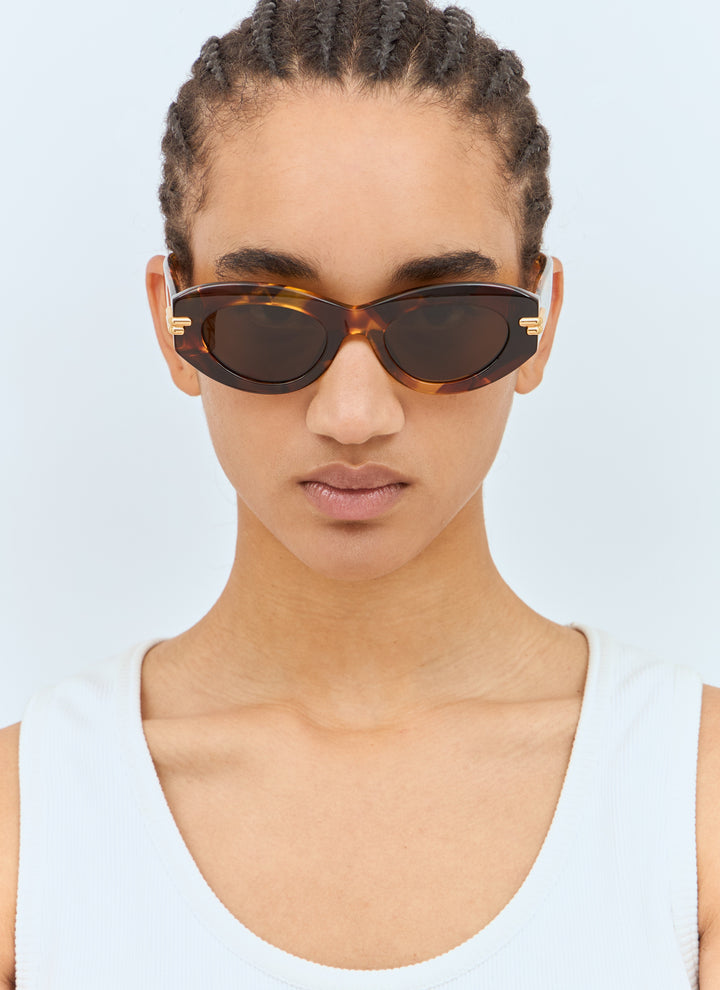 Bottega Veneta Women Mitre Oval Sunglasses