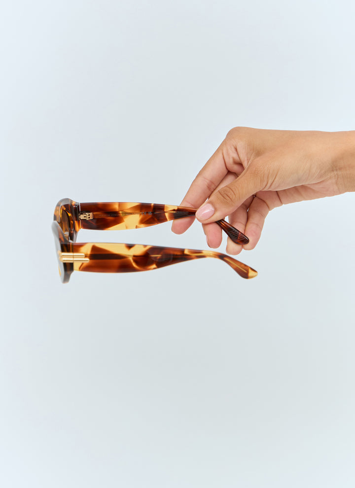 Bottega Veneta Women Mitre Oval Sunglasses