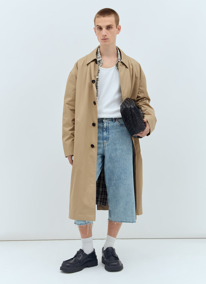 Bottega Veneta Men Cotton Twill Trench Coat