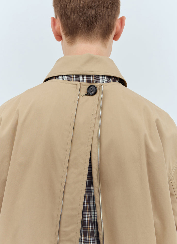 Bottega Veneta Men Cotton Twill Trench Coat