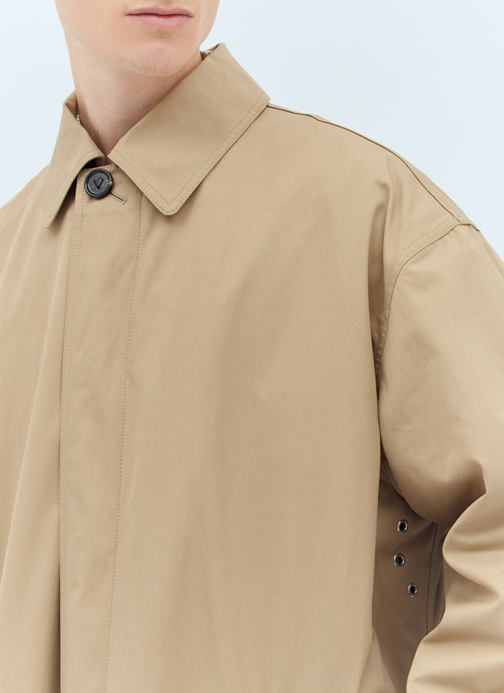 Bottega Veneta Men Cotton Twill Trench Coat