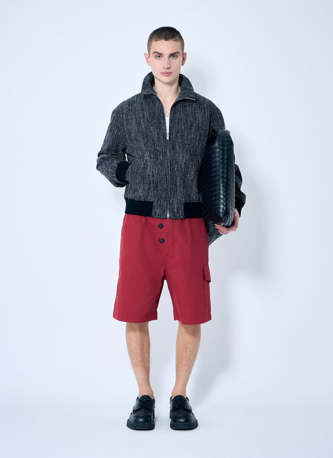 Bottega Veneta Men Light Cotton Twill Shorts