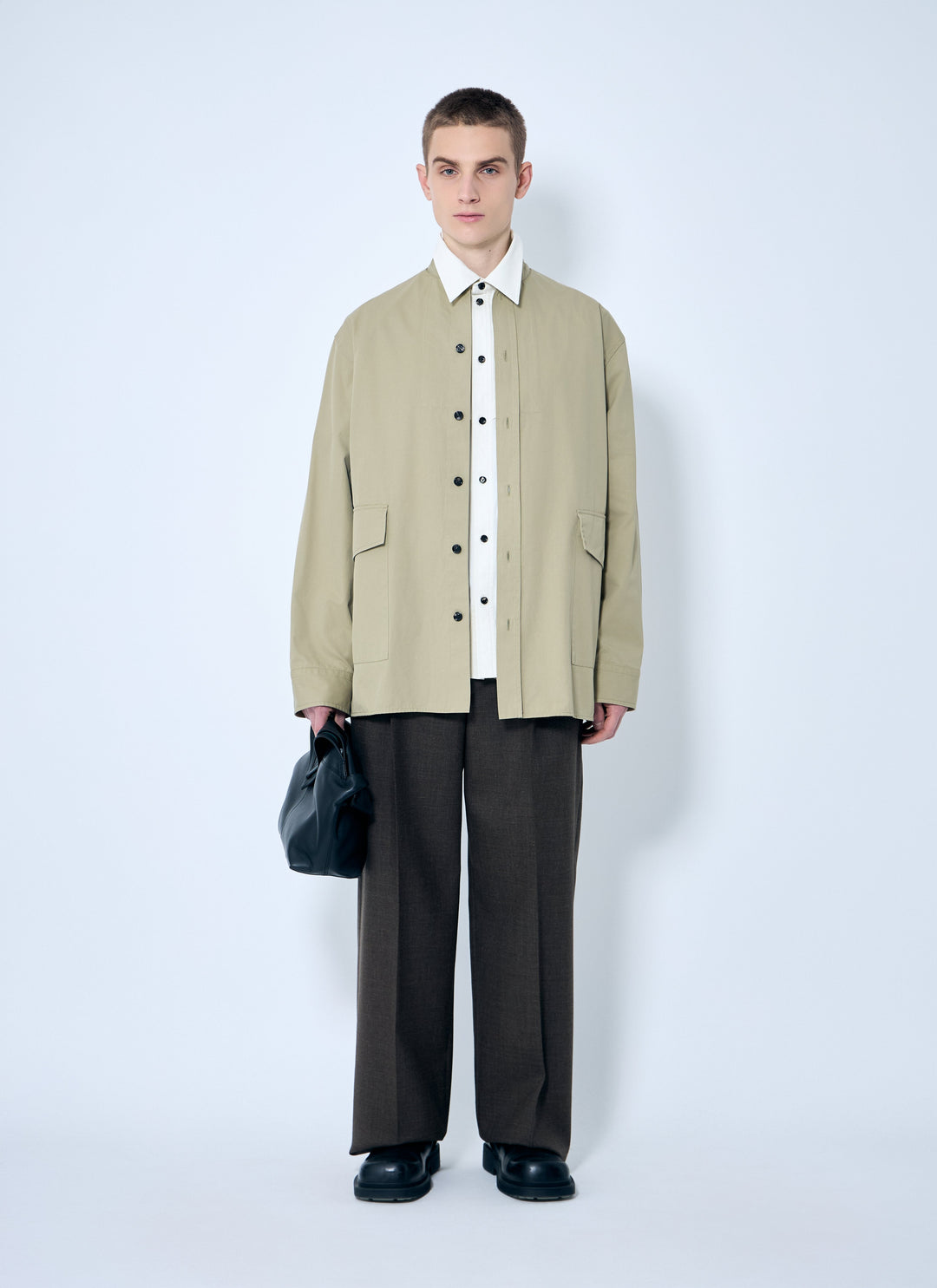 Bottega Veneta Men Light-Cotton Twill Shirt