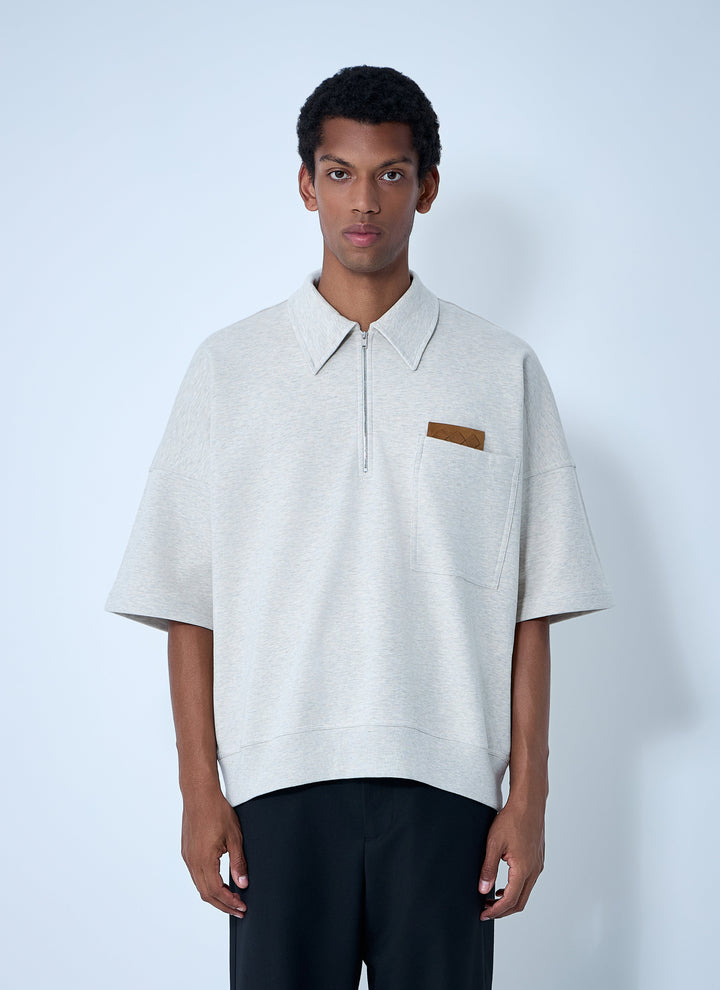 Bottega Veneta Men Double Cotton Melange Polo