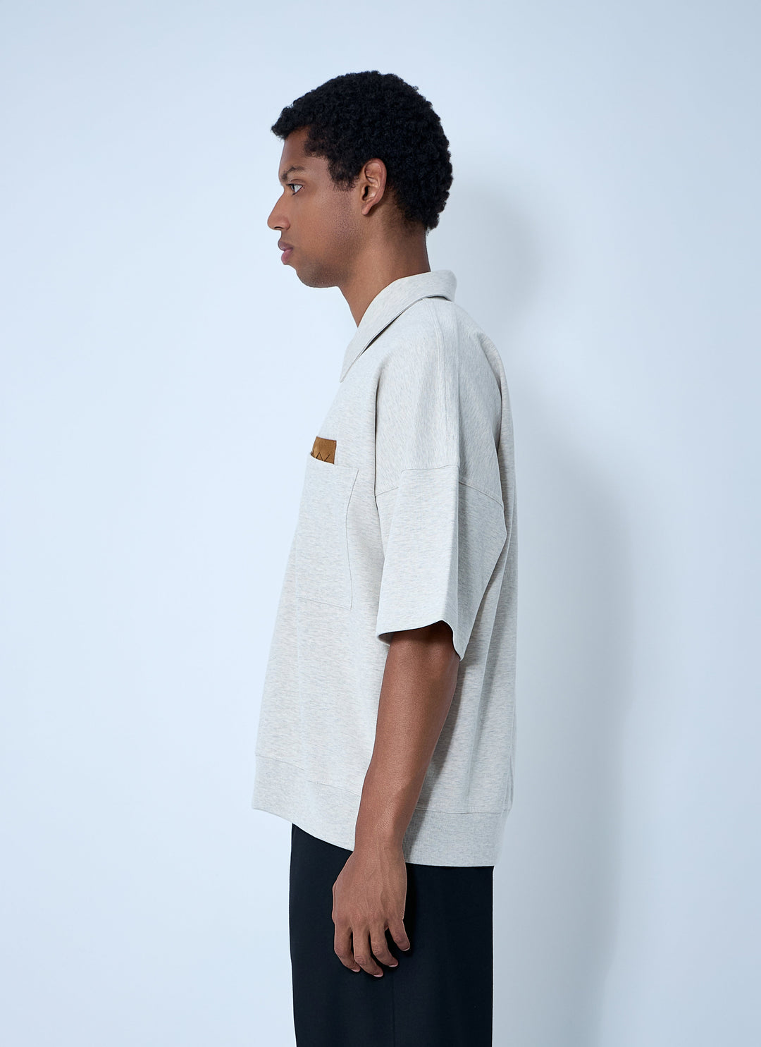 Bottega Veneta Men Double Cotton Melange Polo