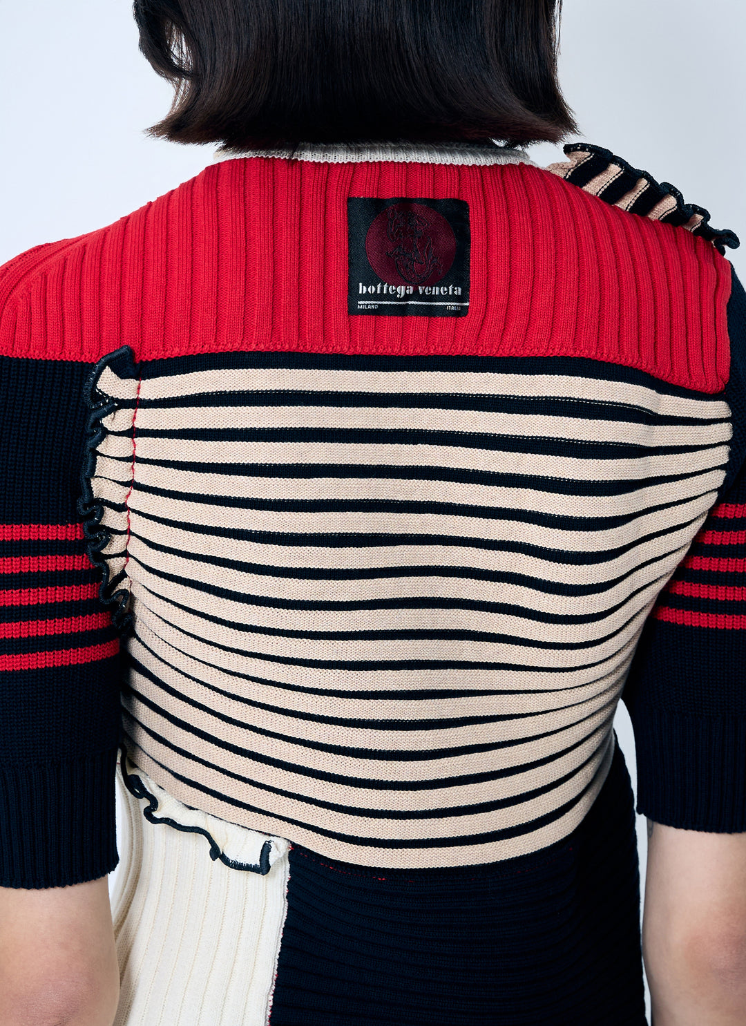 Bottega Veneta Women Rib Patchwork Sweater