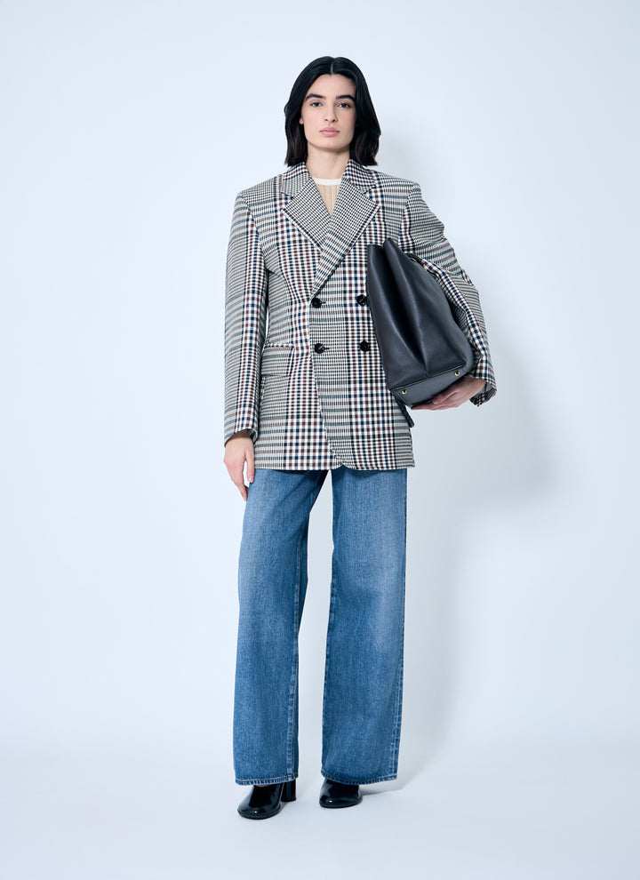 Bottega Veneta Women Structured Check-Cotton Blazer