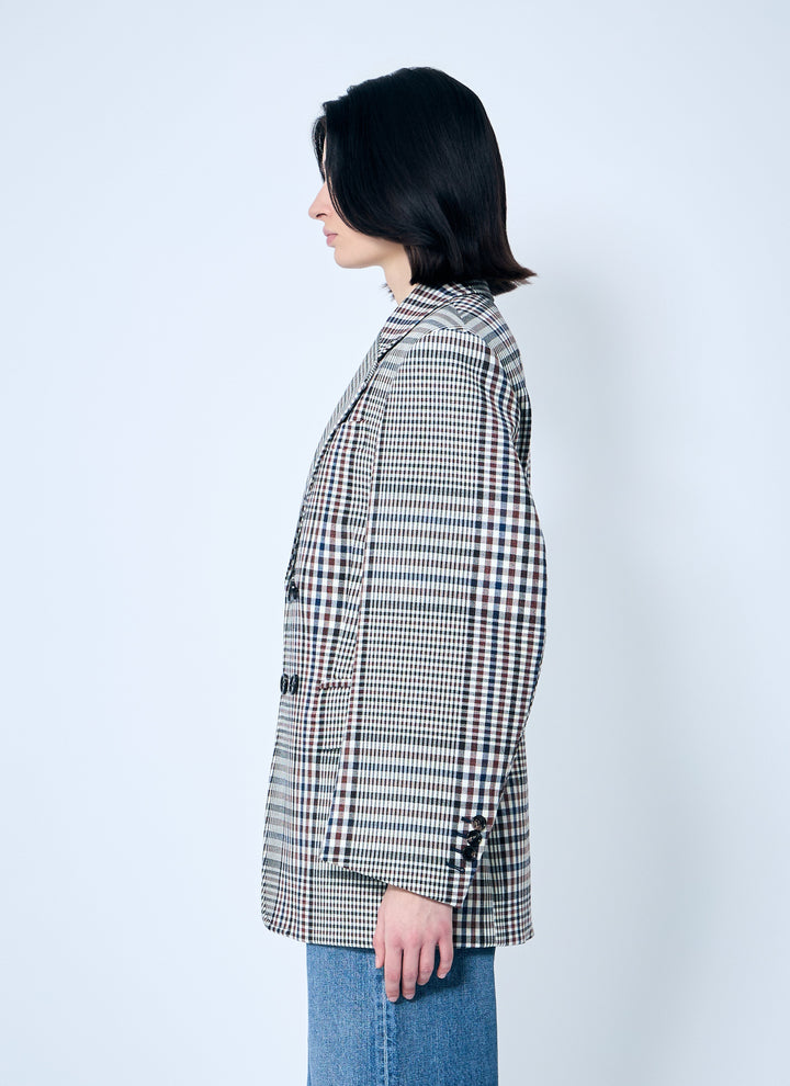 Bottega Veneta Women Structured Check-Cotton Blazer