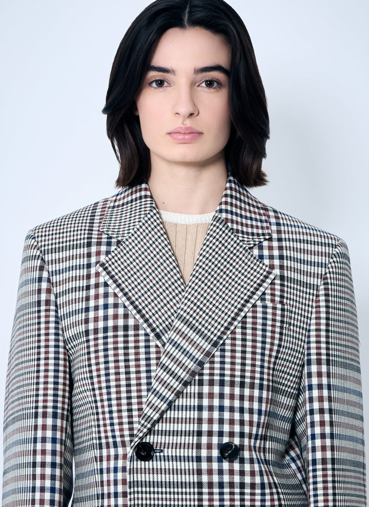 Bottega Veneta Women Structured Check-Cotton Blazer