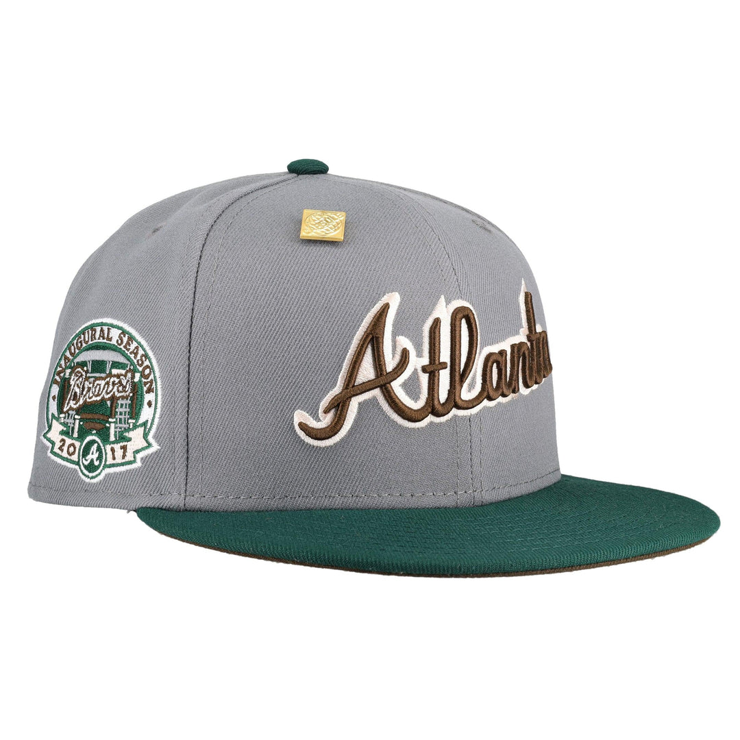 Atlanta Braves Grey 2017 Inaugural Season Patch 59Fifty Fitted Hat