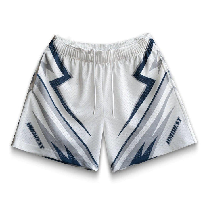 Bravest Studios Moto Shorts White