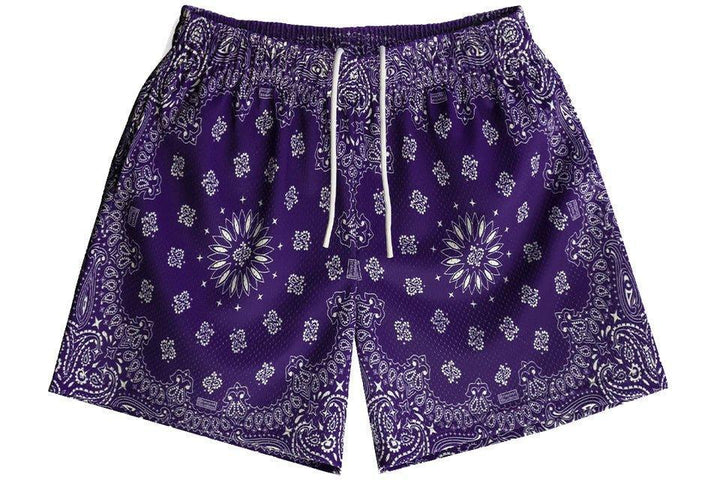 Bravest Studios Purple Paisley Shorts