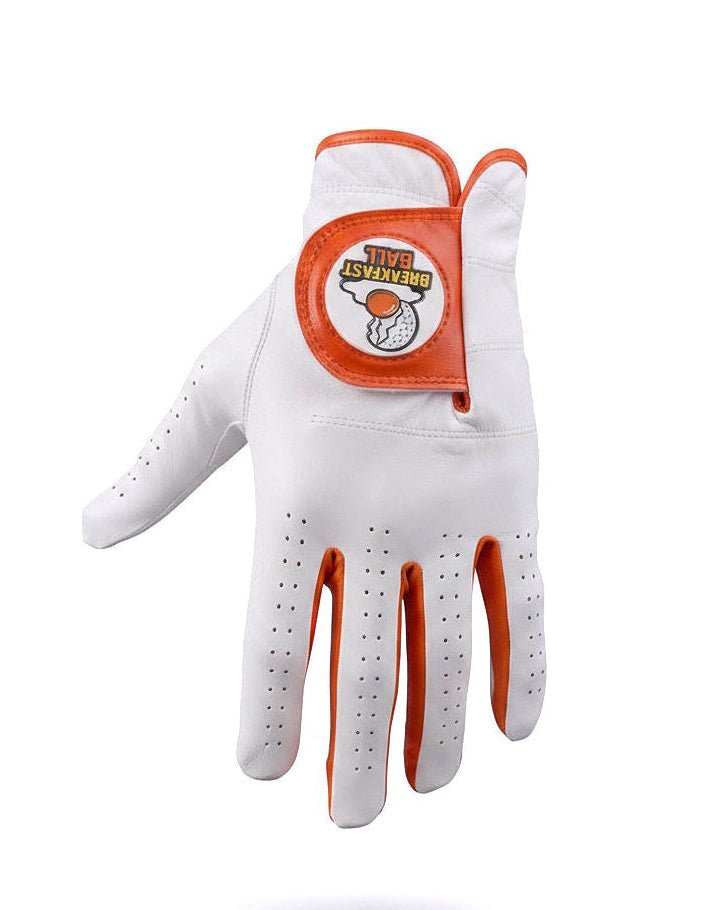 Breakfast Ball Cabretta Leather Golf Glove | Premium Golf Glove with Magnetic Ball Marker | Left &amp; Right Hand | Standard &amp; Cadet Sizes