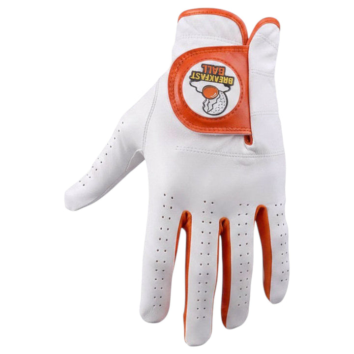 Breakfast Ball Cabretta Leather Golf Glove | Premium Golf Glove with Magnetic Ball Marker | Left &amp; Right Hand | Standard &amp; Cadet Sizes