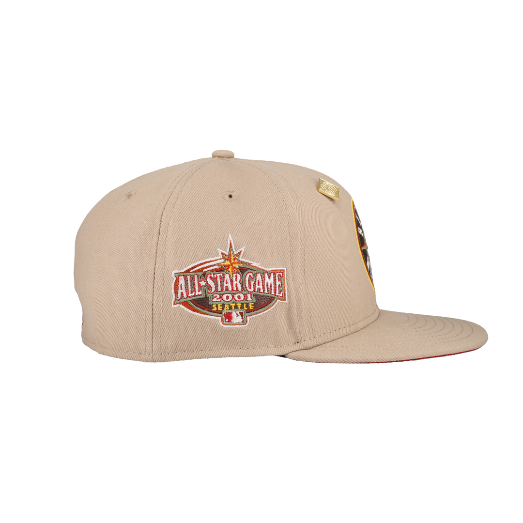 Seattle Mariners 2023 Warm Wine Collection 2001 All Star Game Fitted Hat