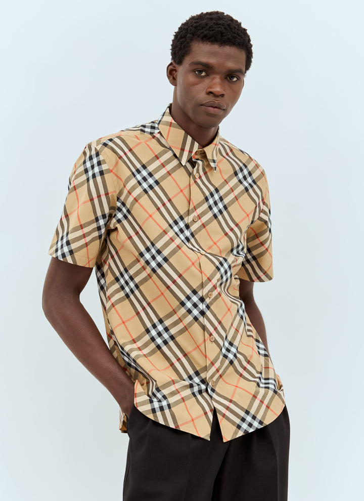 Burberry Men Check Poplin Shirt