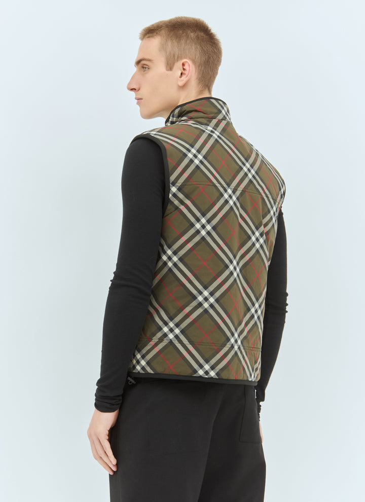 Burberry Men Check Padded Gilet