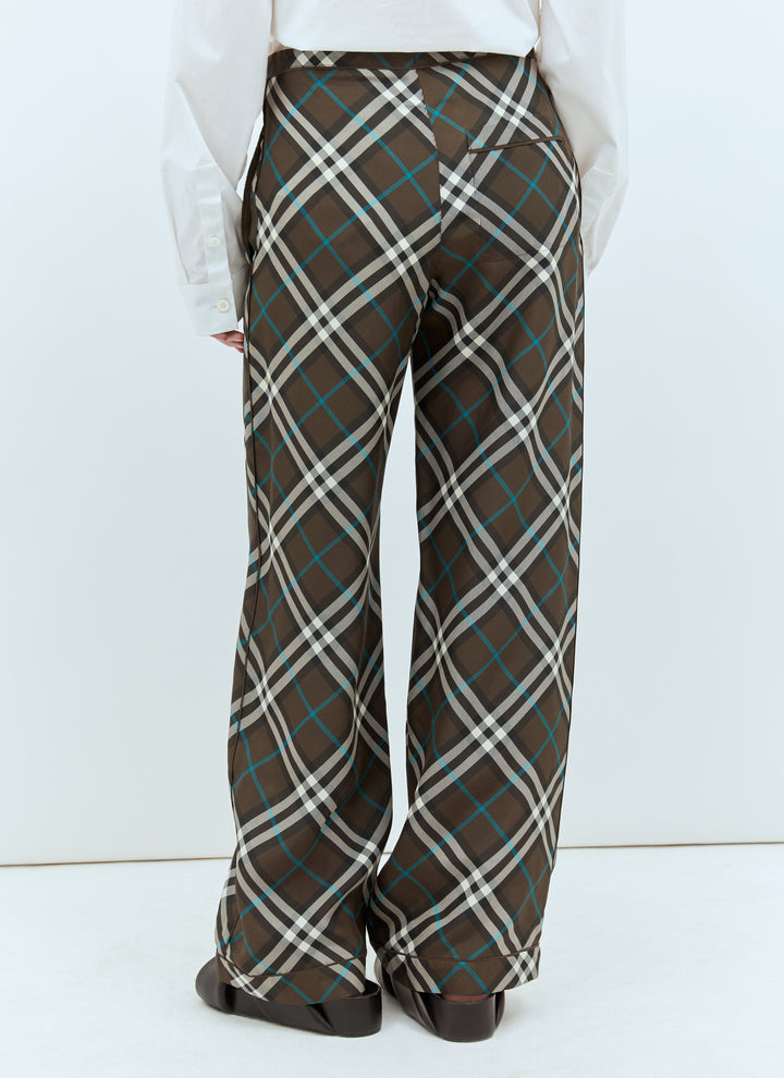 Burberry Women Check Silk Pants