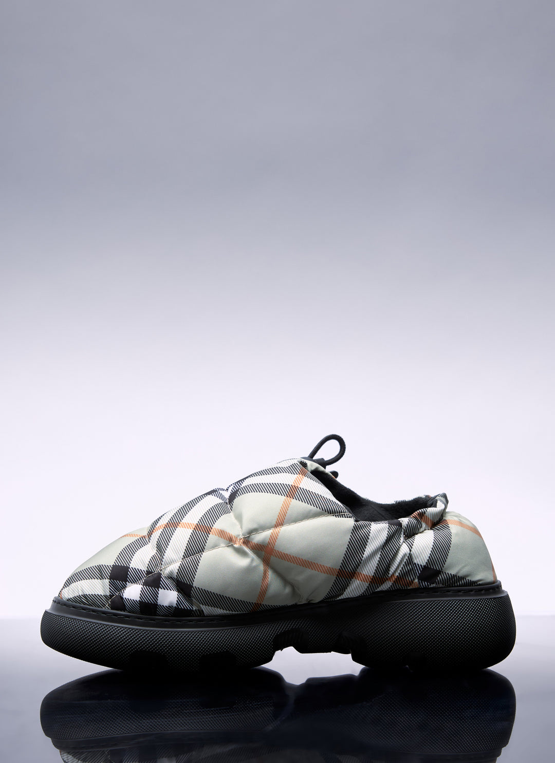 Burberry Women Check Nylon-Blend Pillow Mule