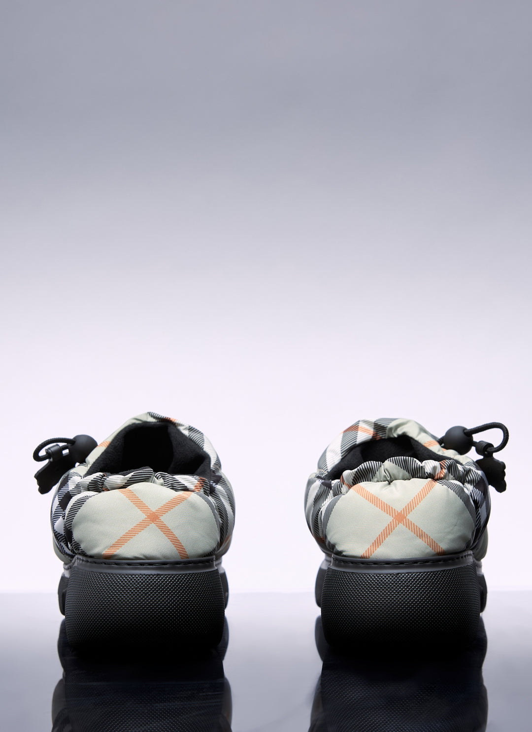 Burberry Women Check Nylon-Blend Pillow Mule