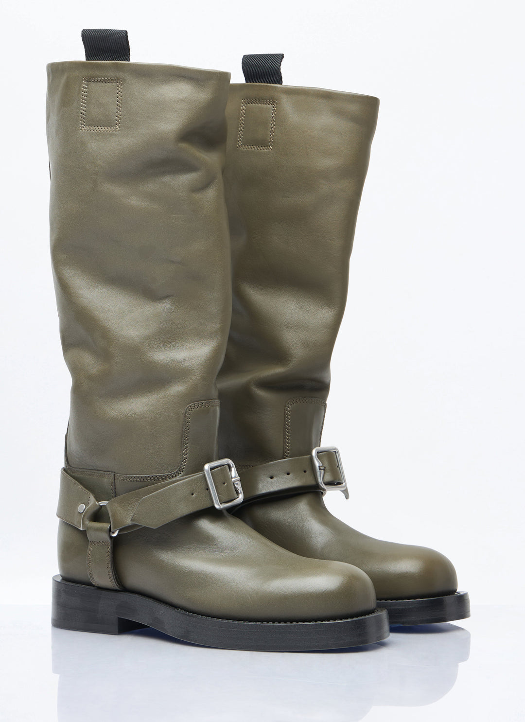 Burberry Women Leather Saddle High Boots