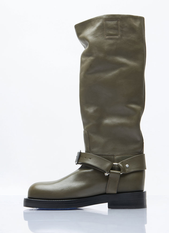 Burberry Women Leather Saddle High Boots