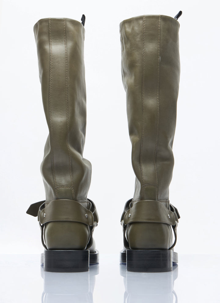 Burberry Women Leather Saddle High Boots