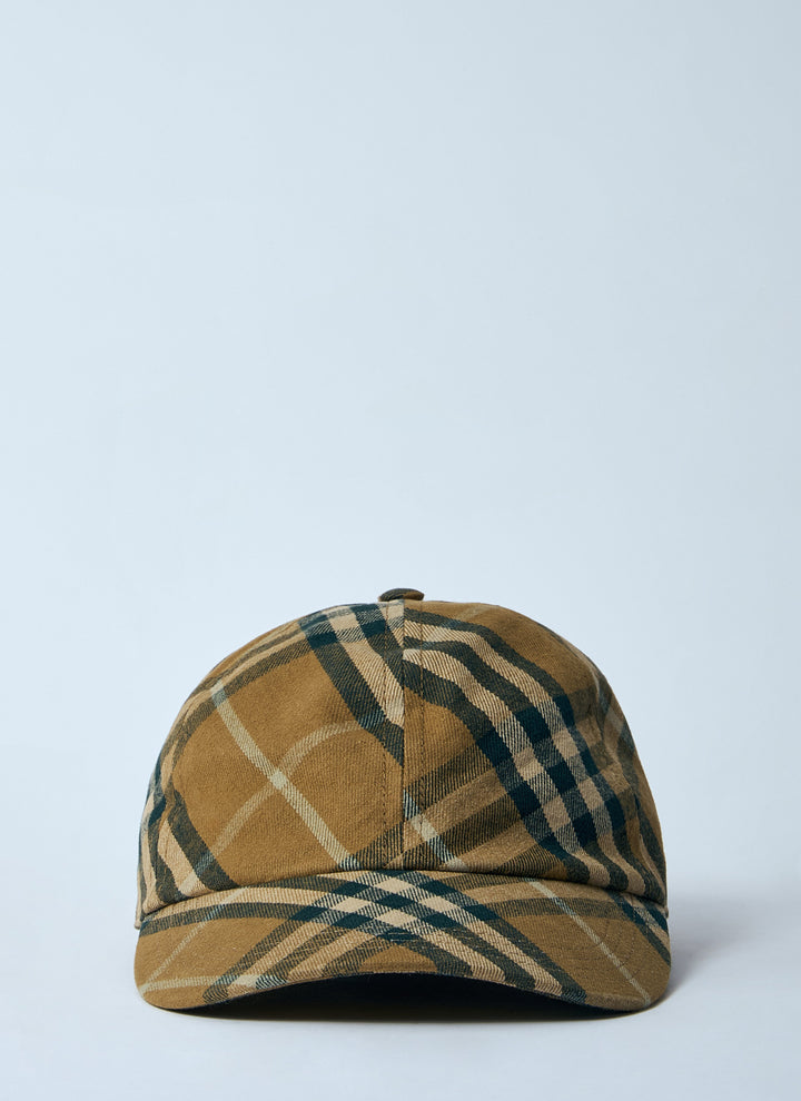 Burberry Women Check Cotton Baseball Cap