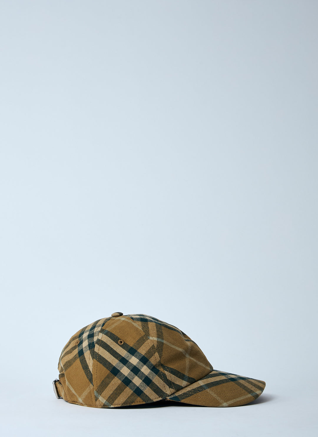 Burberry Men Check Cotton Baseball Cap