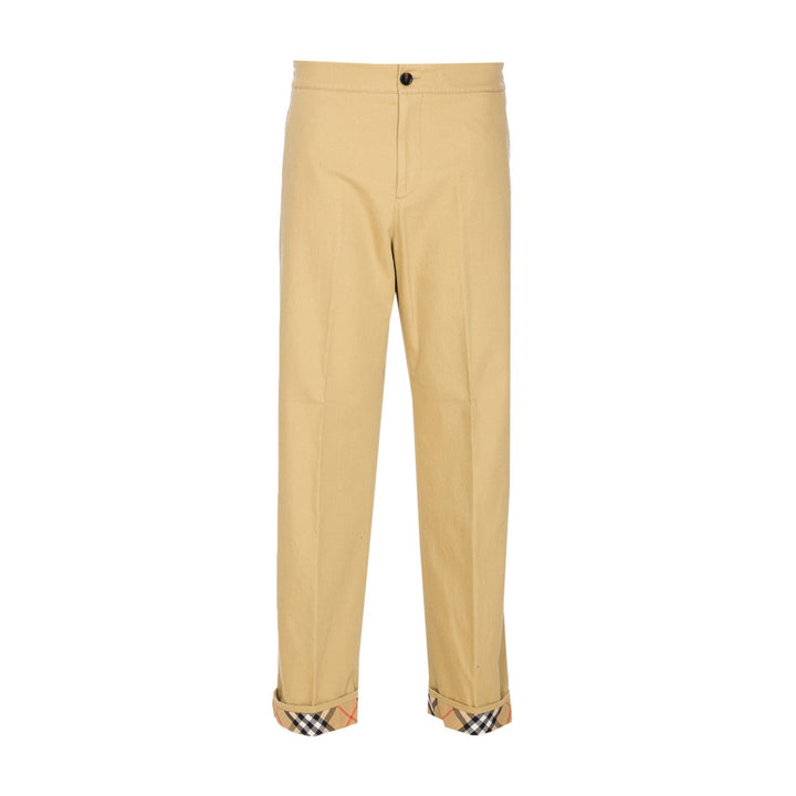 Burberry Men Burberry Check Turn Up Pants