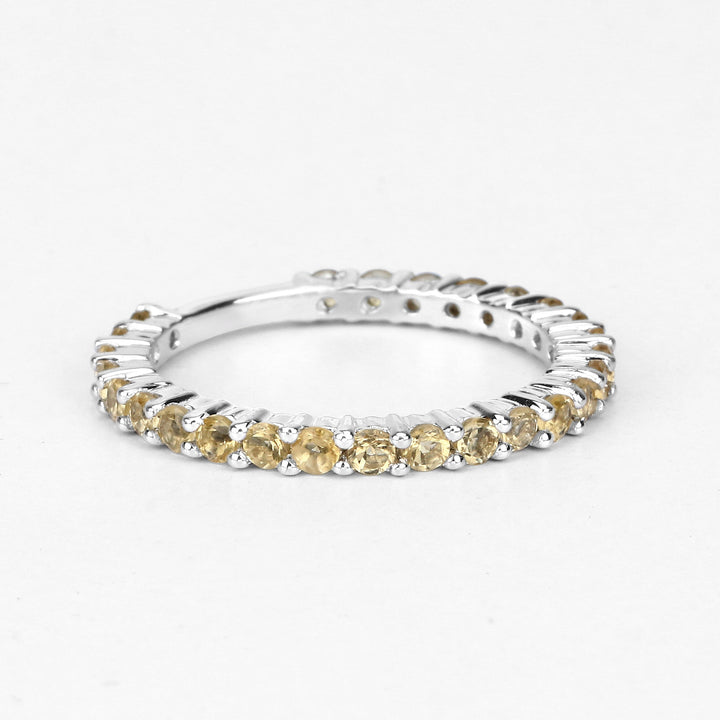 0.81 Carat Genuine Citrine .925 Sterling Silver Ring