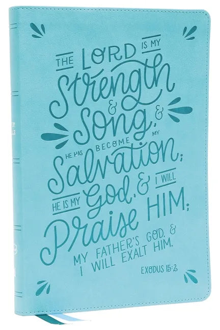 Nkjv, Thinline Bible, Verse Art Cover Collection, Leathersoft, Teal, Red Letter, Comfort Print: Holy Bible, New King James Version - Imitation Leather