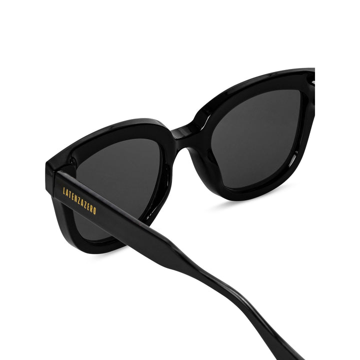 Black stylish Italian designed affordable sunglasses with UV protection.