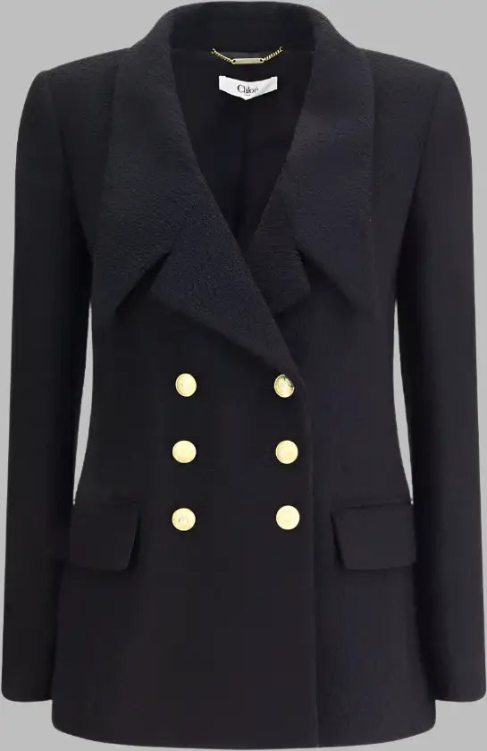 Women's black double breasted jacket