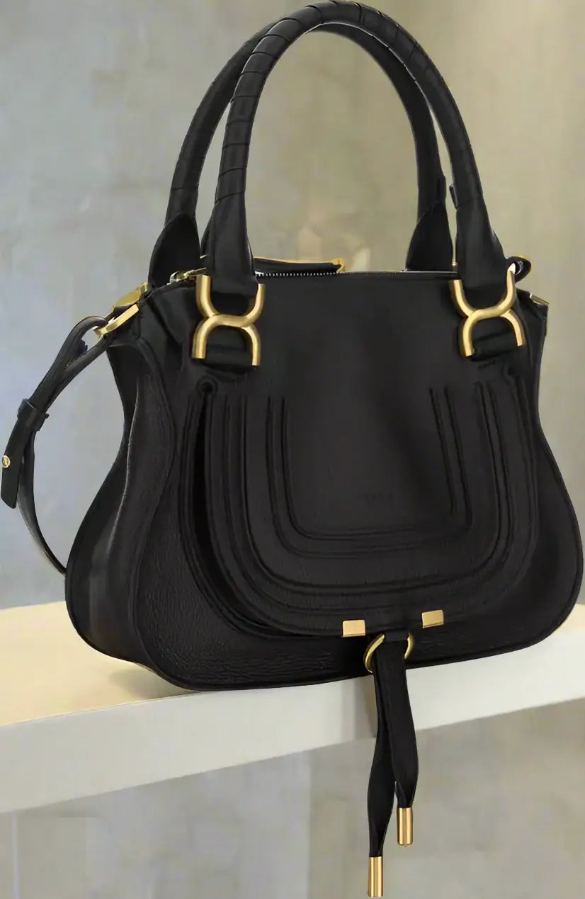 Chloé Marcie black leather Handbag