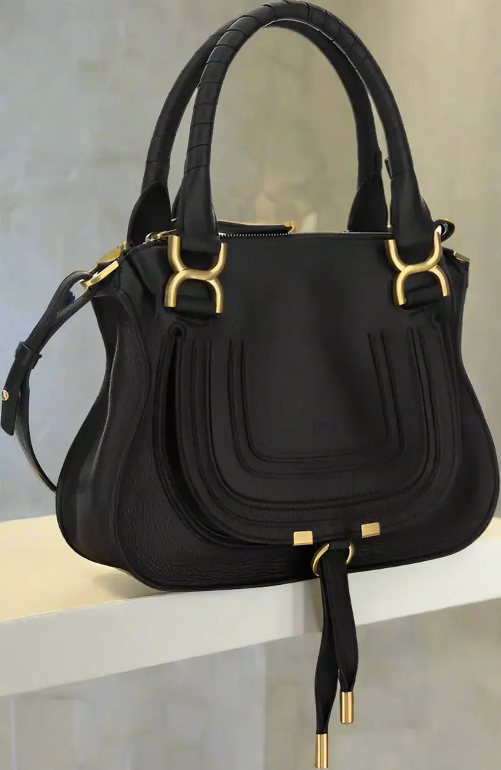 Chloé Marcie black leather Handbag