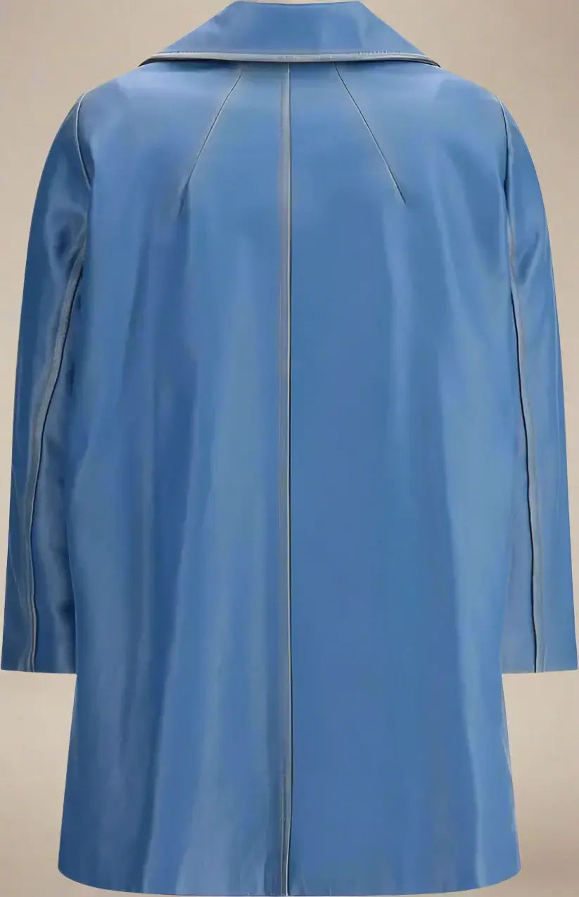 Chloé women's single breasted royal blue Leather Coat