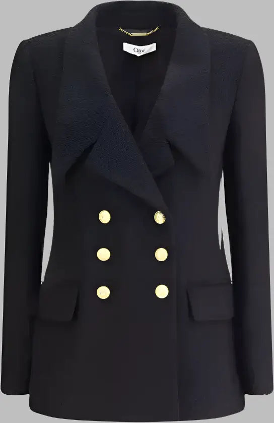 Women's black double breasted jacket
