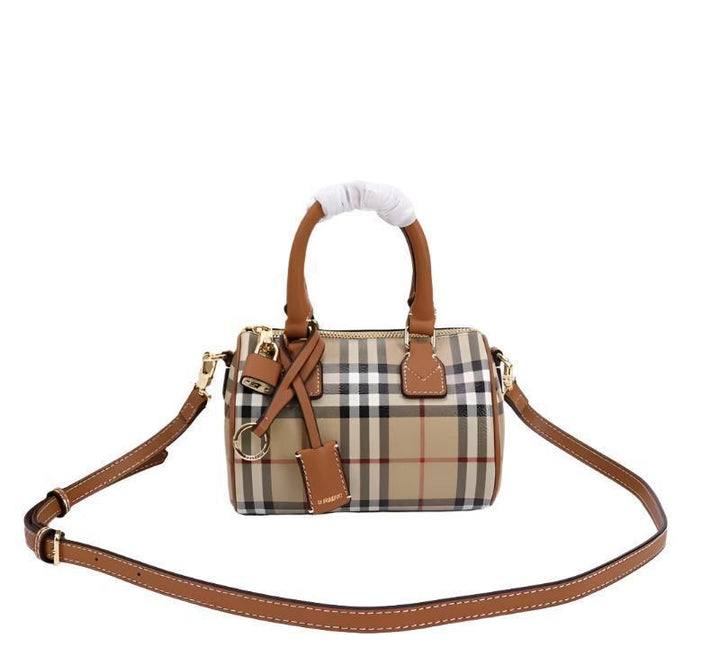 Burberry Mini Check Bowling Bag