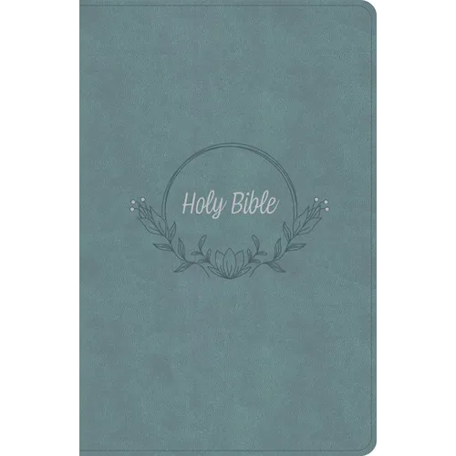 KJV Large Print Personal Size Reference Bible, Earthen Teal Suedesoft Leathertouch, Indexed - Imitation Leather