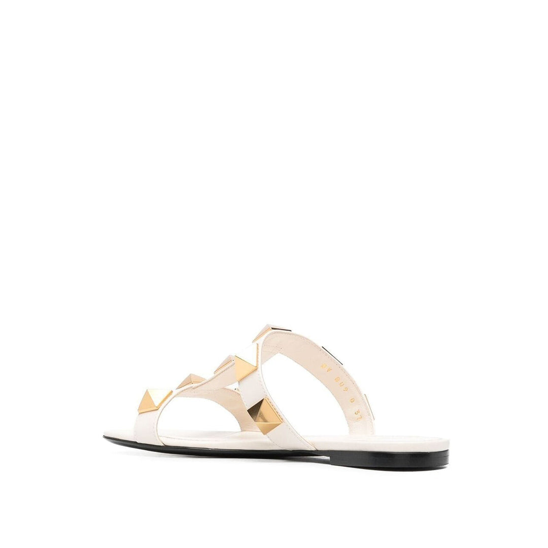 Valentino Garavani Roman Stud Leather Flat Sandals Women